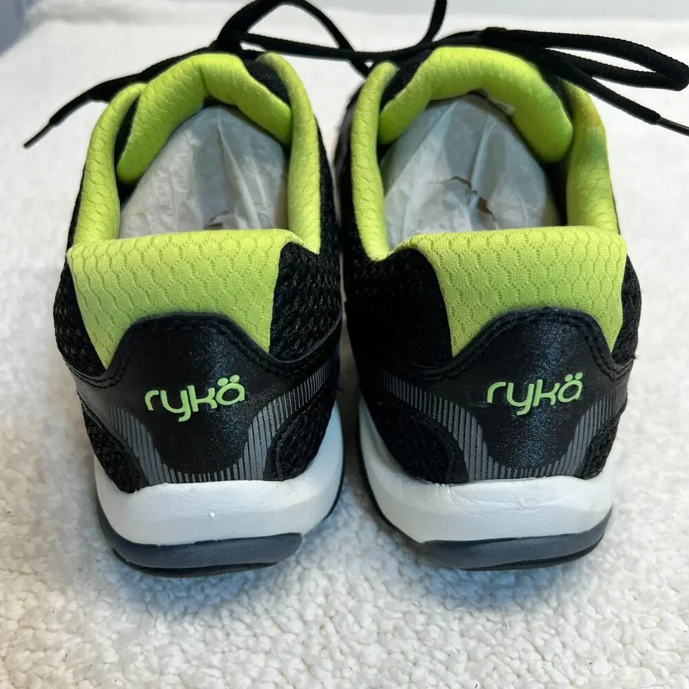 Ryka Womens Sneakers Influence Training Shoes Running Black/Neon Green Sz 9.5